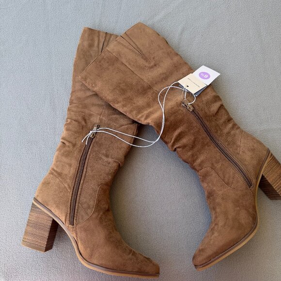 Women's Junie Tall Boots - Universal Thread Taupe 6.5 - Picture 4 of 9